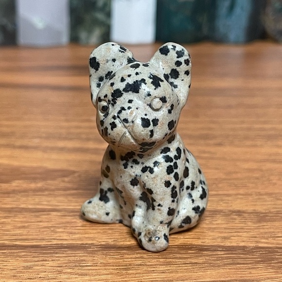 Other - Dalmatian Jasper Pug Dog Crystal Carving